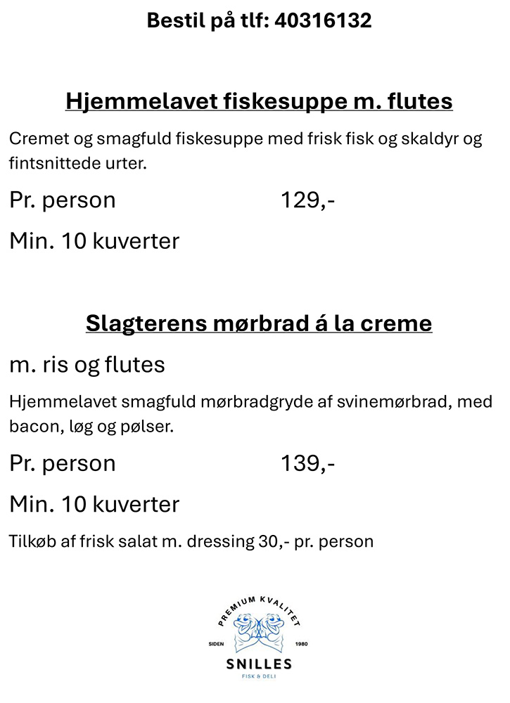mørbrad og suppe